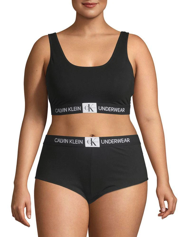 商品Calvin Klein|Plus Monogram Unlined Bralette,价格¥159,第1张图片