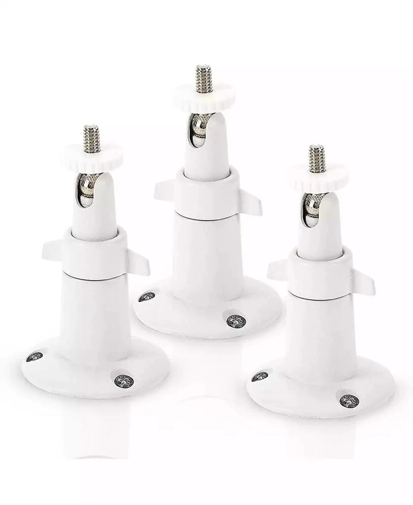商品Wasserstein|Adjustable Indoor and Outdoor Security Metal Wall Mount for Arlo Pro, Pro 2, Pro 3, Pro 4, Pro 5s, Ultra, Ultra 2 Cameras (3 Pack, White),价格¥150,第1张图片