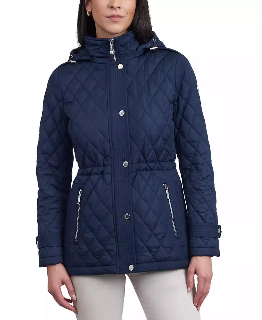 商品Michael Kors|Women's Petite Quilted Hooded Anorak Coat,价格¥449,第1张图片