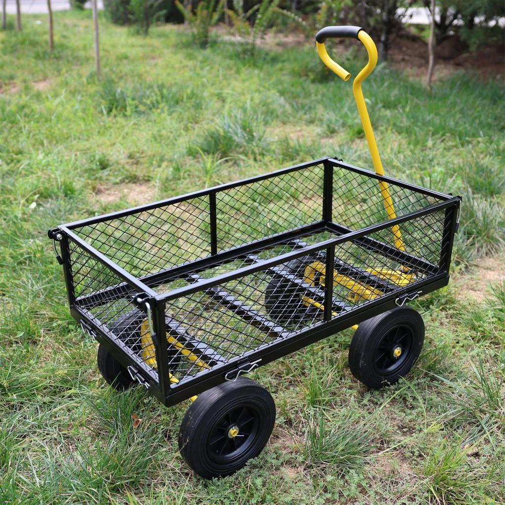 商品Streamdale Furniture|Streamdale Solid Wheels Tools Cart Wagon Cart Garden Cart Trucks Make It,价格¥1502,第4张图片详细描述