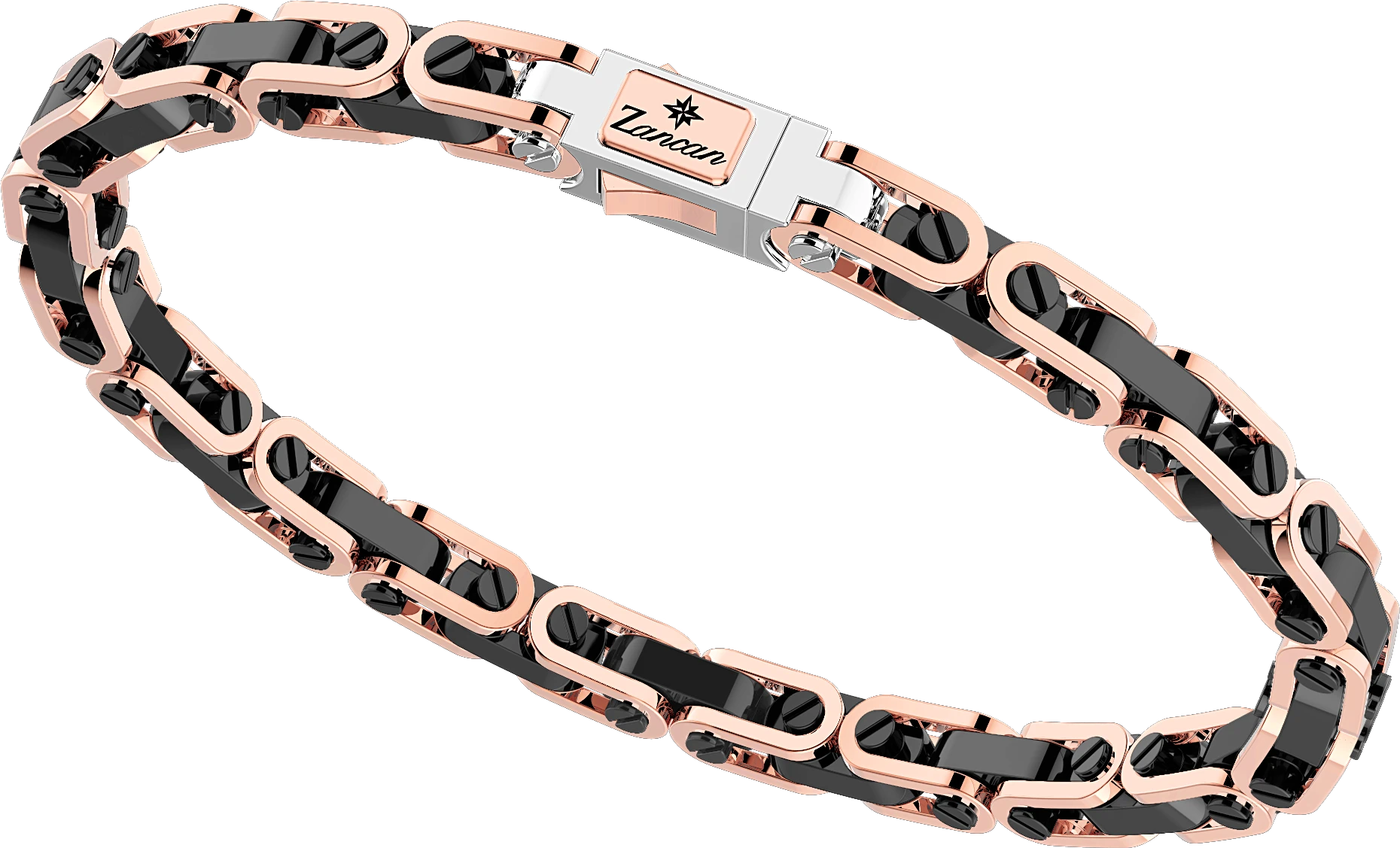商品Zancan|18K rose gold and black ceramic bracelet.,价格¥28285,第1张图片
