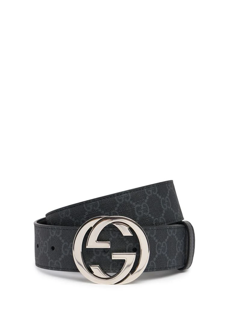 商品Gucci|4cm Gg Supreme Canvas & Leather Belt,价格¥3752,第1张图片