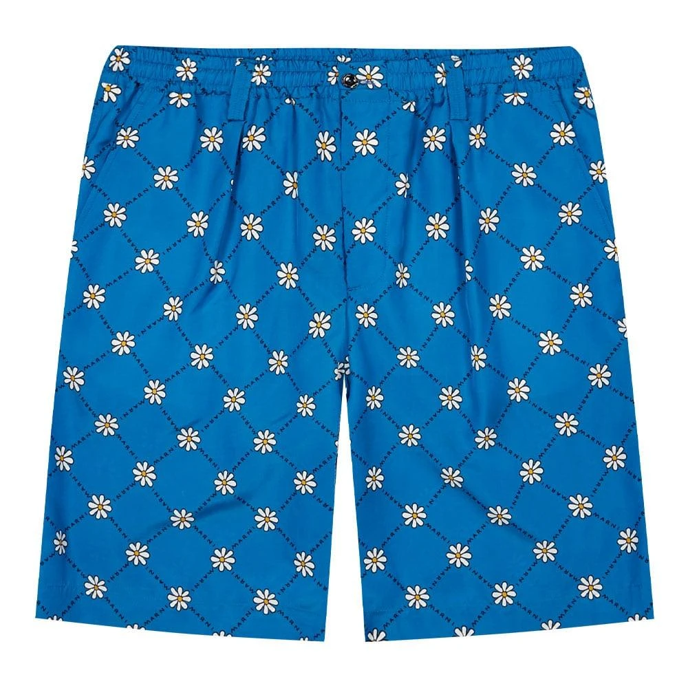 商品Marni|Marni Daisy Print Shorts - Blue,价格¥968,第1张图片