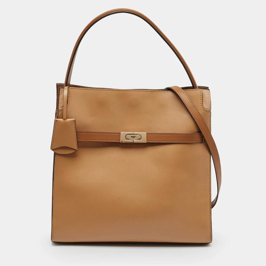 商品[二手商品] Tory Burch|Tory Burch Brown Leather Lee Radziwill Double Bag,价格¥3036,第1张图片