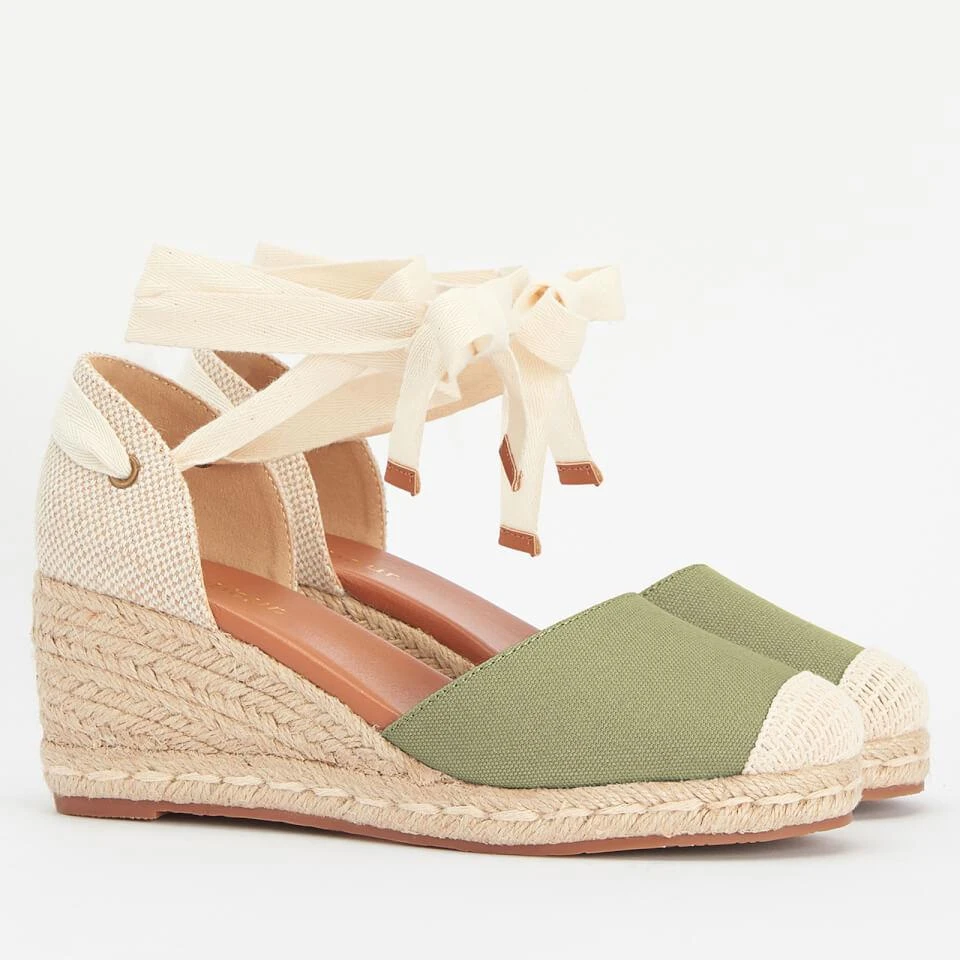 商品Barbour|BARBOUR CANDICE TIED-UP CANVAS ESPADRILLES,价格¥297,第2张图片详细描述