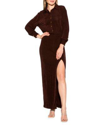 Rae Long Sleeves Button Down Dress商品第1张图片规格展示