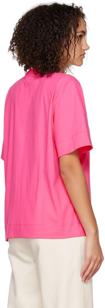 商品Ganni|Pink Crewneck T-Shirt,价格¥512,第5张图片详细描述
