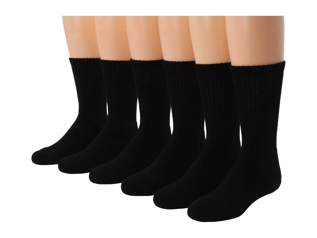 商品Jefferies Socks|Sport Crew Half Cushion Seamless 6-Pack (Toddler/Little Kid/Big Kid/Adult),价格¥128,第1张图片