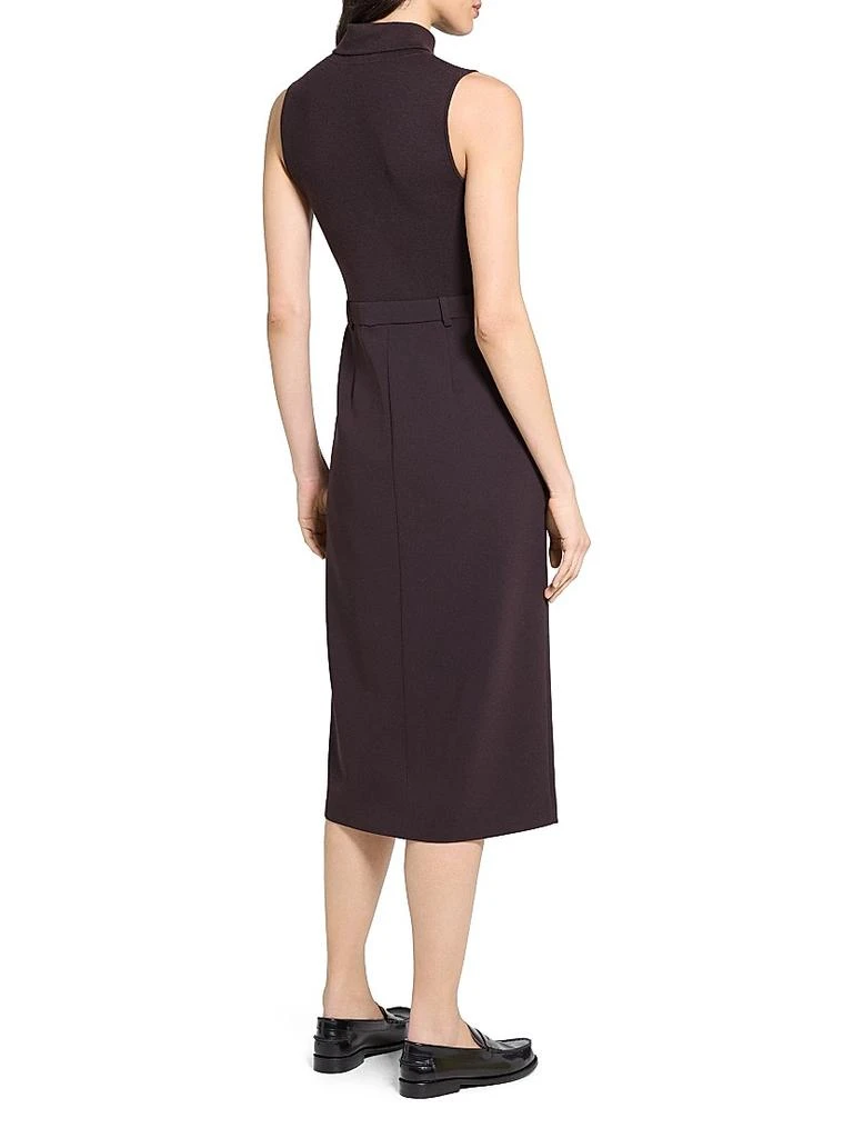 商品Theory|Funnel-Neck Crepe Belted Dress,价格¥4238,第4张图片详细描述