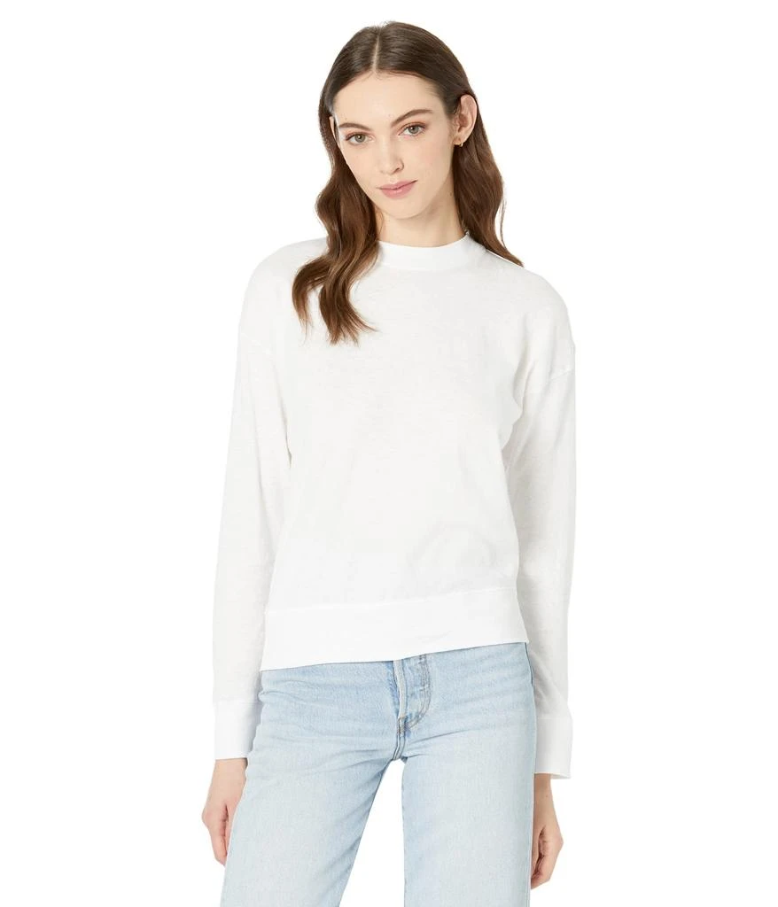 商品Vince|Drop Shoulder Cotton & Linen Pullover Tee,价格¥294,第1张图片