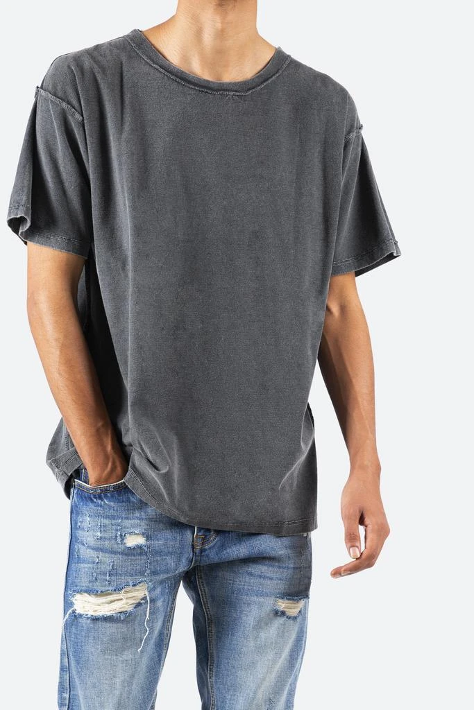 商品MNML|男款短袖宽松复古纯色T恤 休闲舒适MNML Vintage Inside Out Tee - Vintage Black,价格¥115,第2张图片详细描述