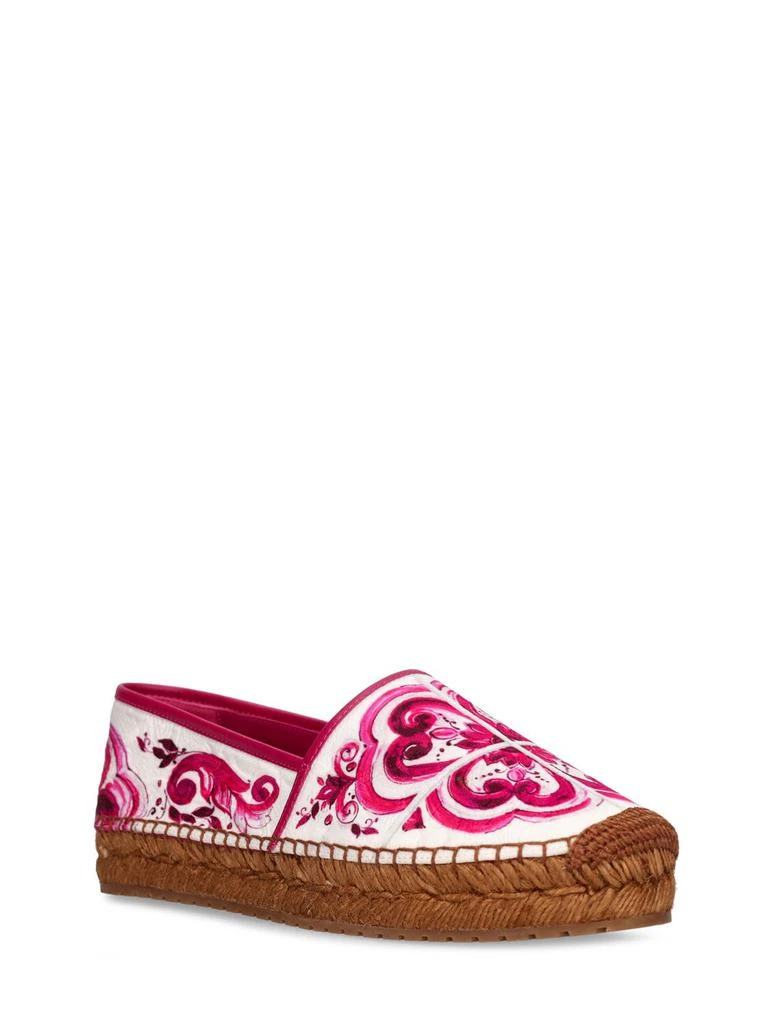 商品Dolce & Gabbana|20mm Maiolica Printed Canvas Espadrilles,价格¥5326,第2张图片详细描述