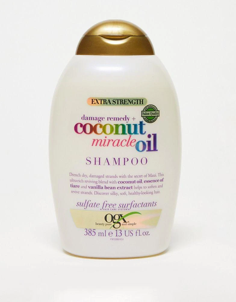 商品OGX|OGX Damage Remedy+ Coconut Miracle Oil Shampoo 385ml,价格¥83,第1张图片