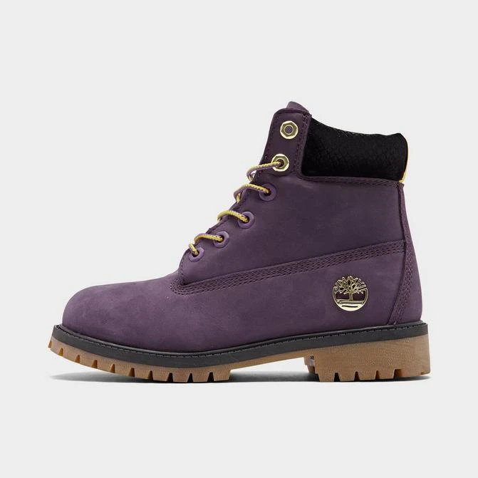 商品Timberland|Little Kids' Timberland x NBA Los Angeles Lakers 6 Inch Classic Premium Boots,价格¥528,第1张图片