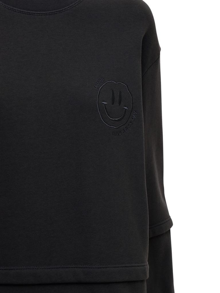 商品Ganni|Cotton Jersey Printed Sweatshirt,价格¥940,第5张图片详细描述