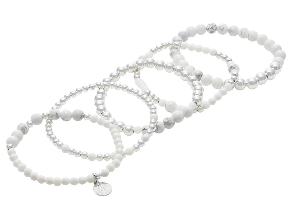 商品Dee Berkley|Silver Fox Gemstone Bracelet Stack,价格¥718,第1张图片