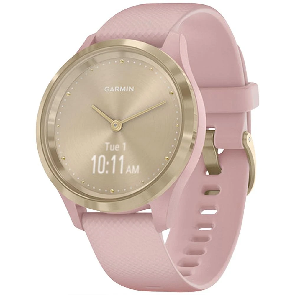 商品Garmin|Unisex Vivomove 3S Dust Rose Silicone Strap Smart Watch 8.9mm,价格¥1136,第1张图片