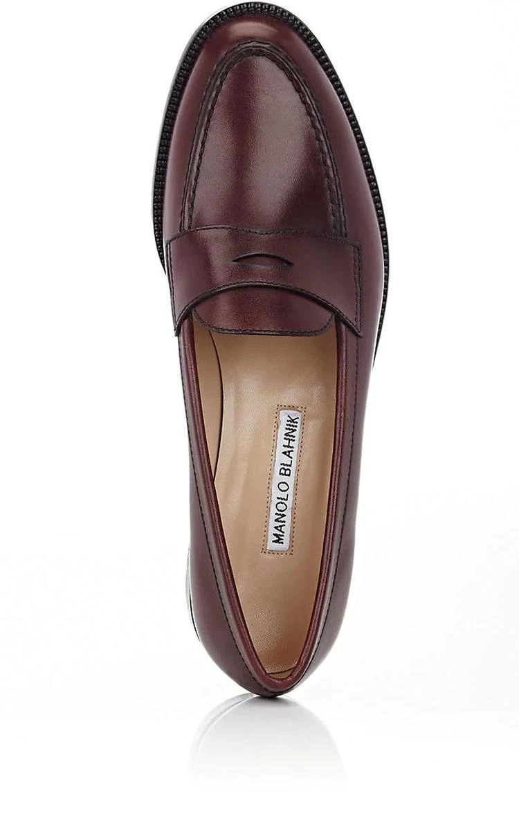 商品Manolo Blahnik|Vazca Penny Loafers小皮鞋,价格¥3339,第4张图片详细描述