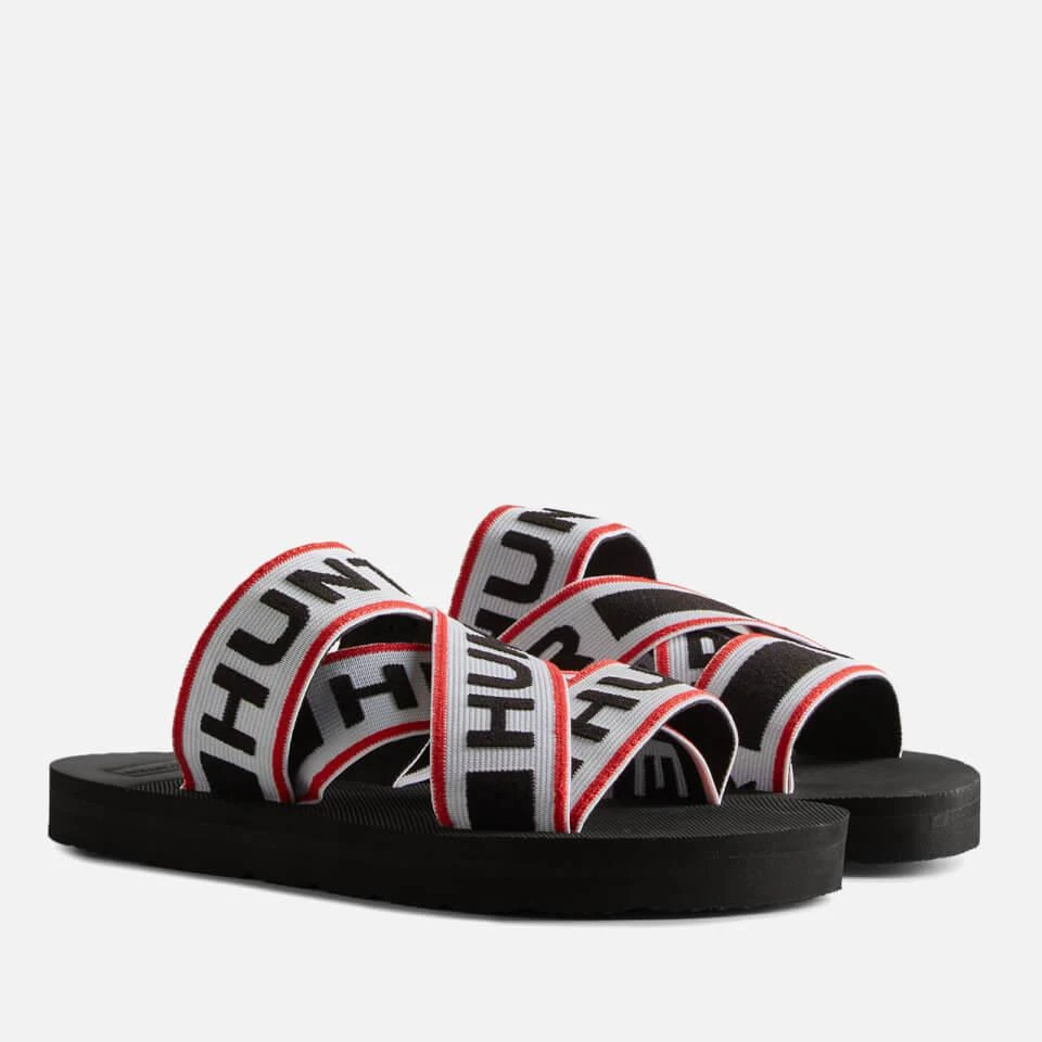 商品Hunter|HUNTER LOGO RUBBER AND ELASTIC-BLEND CROSSOVER SANDALS,价格¥216,第2张图片详细描述