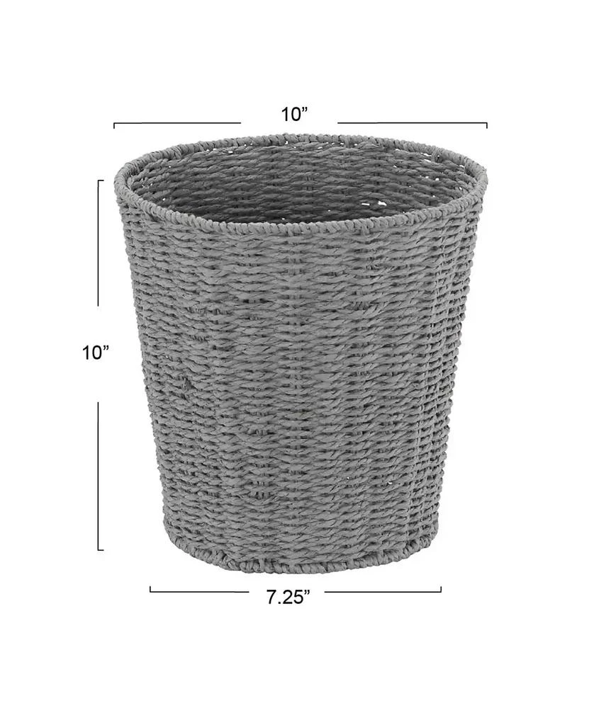 商品Household Essentials|Woven Waste Basket Paper Rope Waste Bin for Bathroom Bedroom Office,价格¥241,第5张图片详细描述