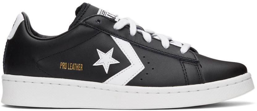 商品Converse|Black & White Leather Pro OX Sneakers,价格¥556,第1张图片