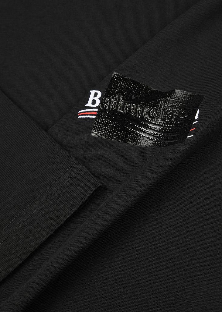 商品Balenciaga|Political taped cotton T-shirt,价格¥5652,第7张图片详细描述