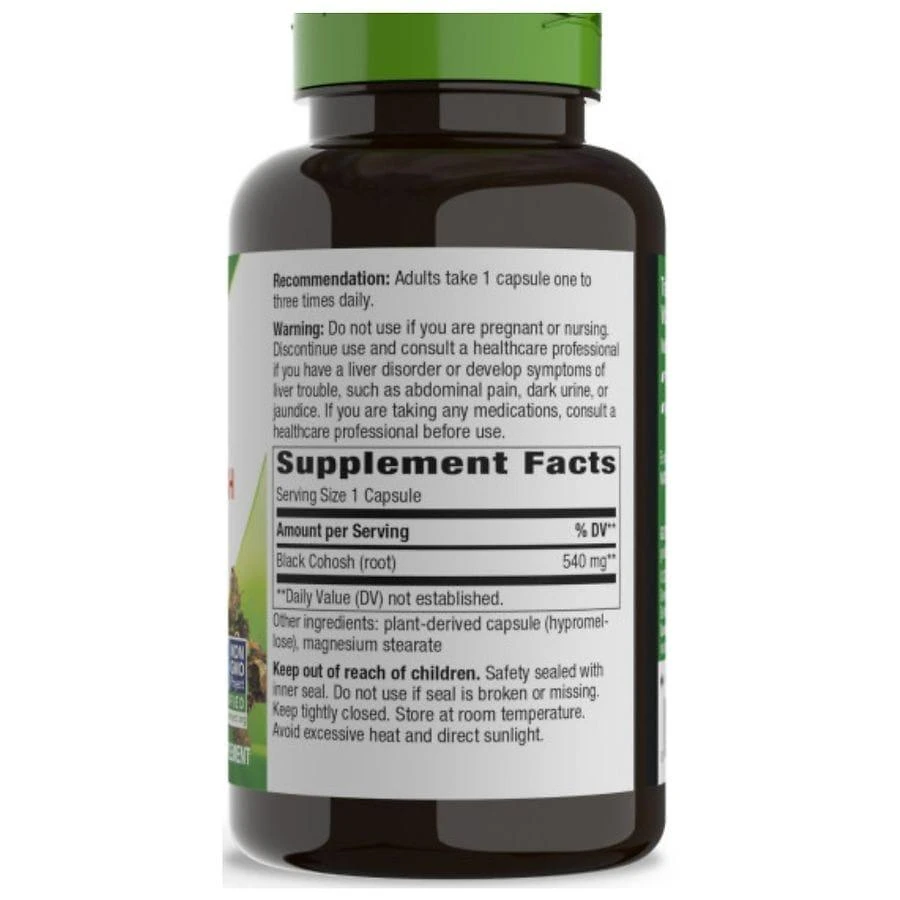 商品Nature's Way|Black Cohosh Root Capsules,价格¥116,第5张图片详细描述