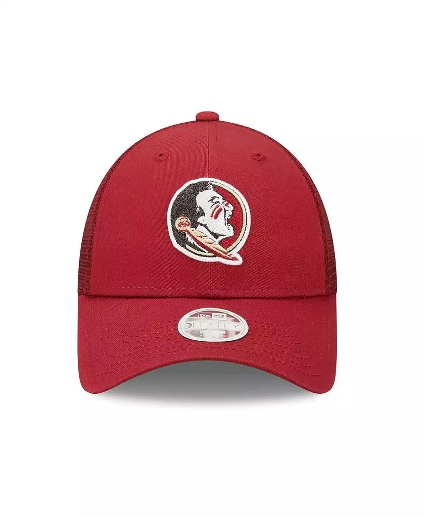 商品New Era|Women's Garnet Florida State Seminoles 9FORTY Logo Spark Trucker Snapback Hat,价格¥180,第2张图片详细描述