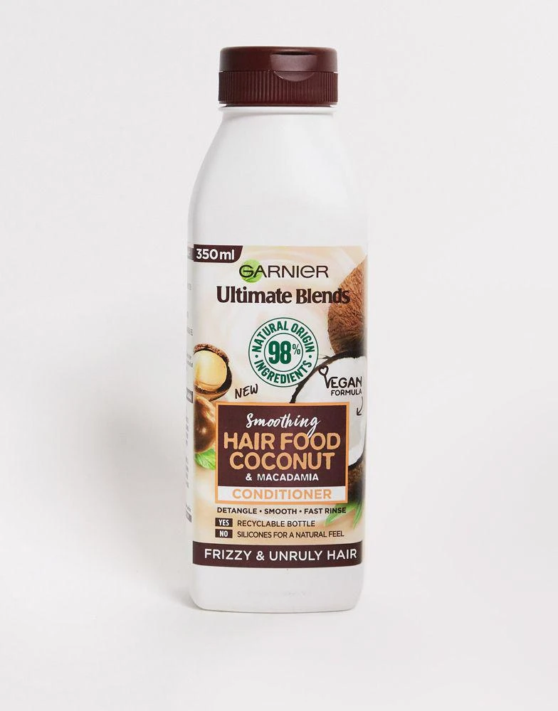 商品Garnier|Garnier Ultimate Blends Smoothing Hair Food Coconut Conditioner For Frizzy Hair 350ml,价格¥59,第1张图片