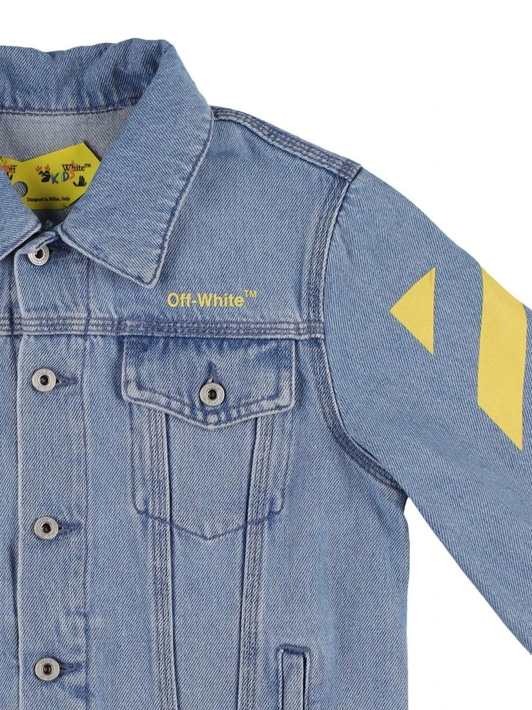 商品Off-White|Printed Stretch Denim Jacket,价格¥2268,第1张图片详细描述