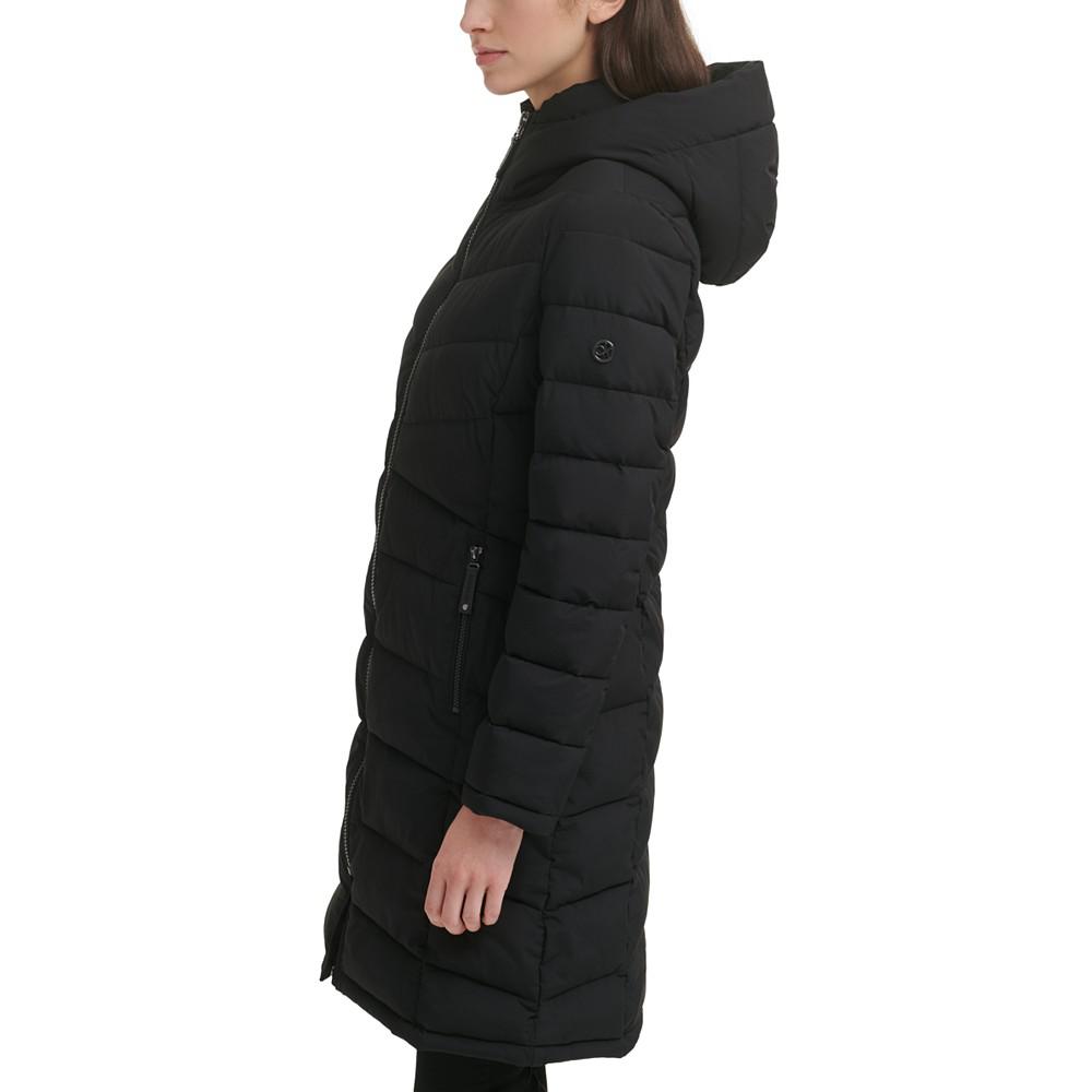 Women's Hooded Stretch Puffer Coat, Created for Macy's商品第6张图片规格展示