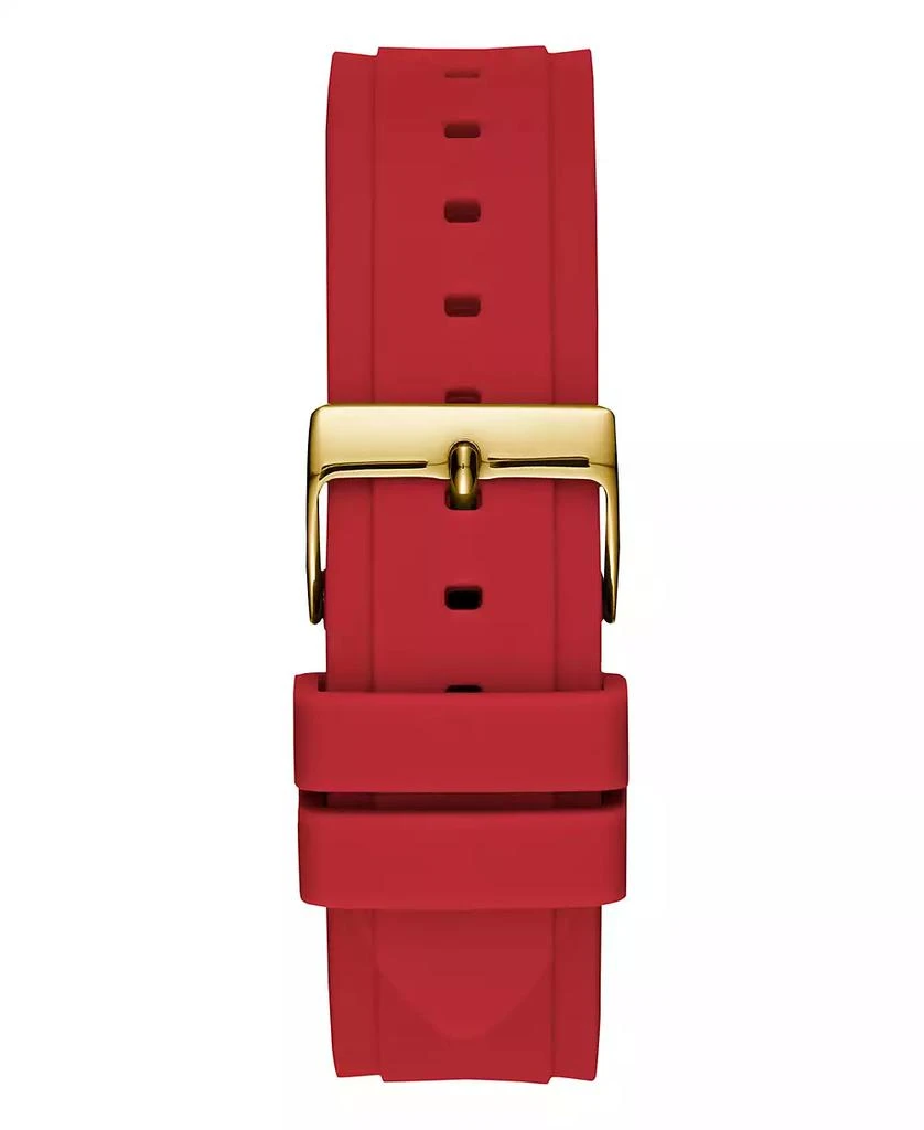 商品GUESS|Women's Glitz Red Silicone Strap Multi-Function Watch, 38mm,价格¥606,第2张图片详细描述