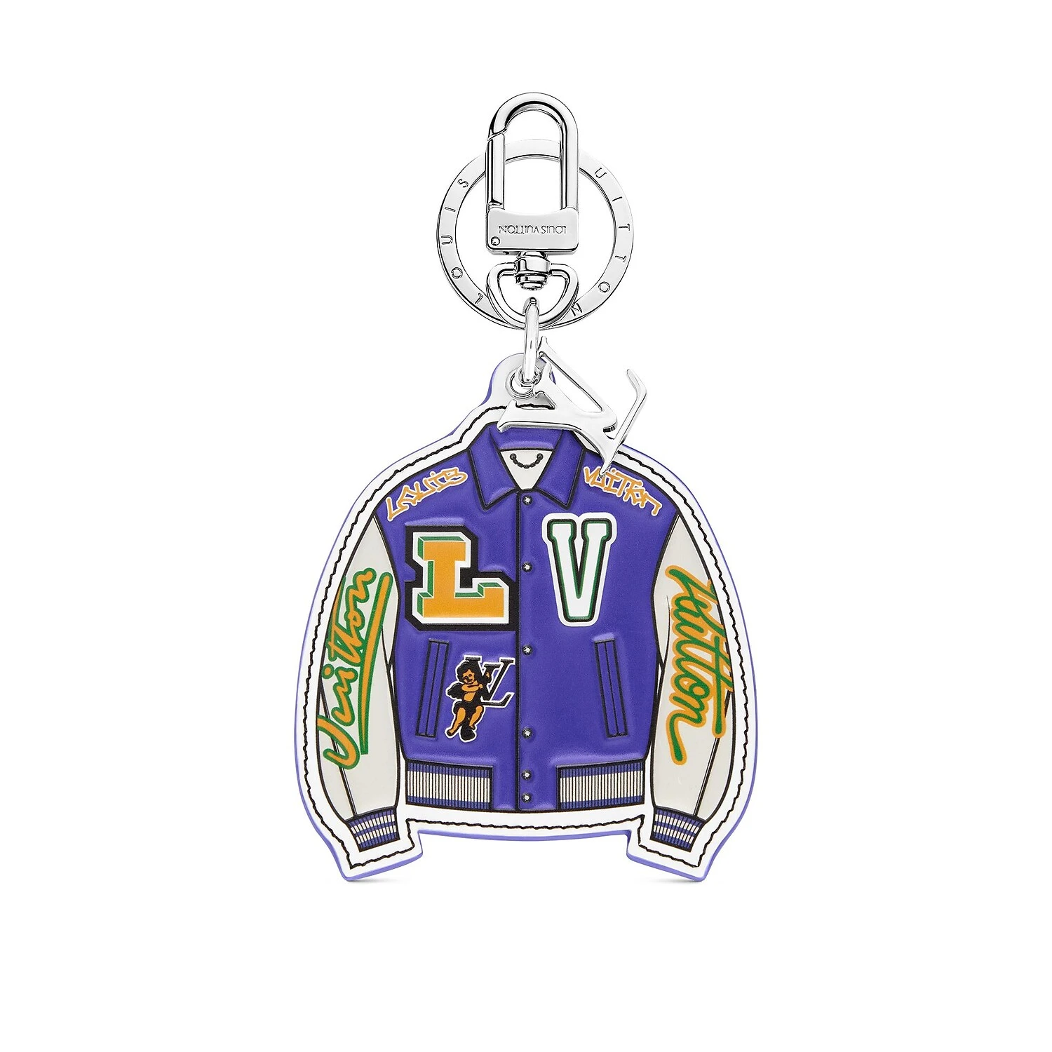 商品Louis Vuitton|【预售】 LV路易威登 25春夏 男士 挂饰 LV VARSITY JACKET ILLUSTRE 包饰与钥匙扣 MP3385 ,价格¥5184,第1张图片