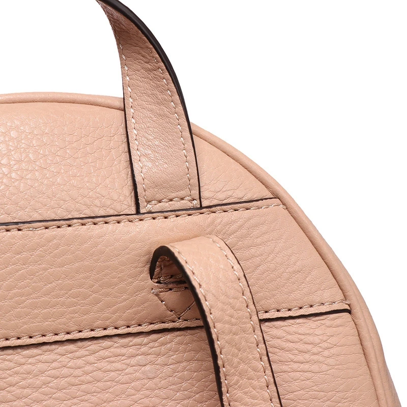 Michael Kors 迈克高仕 女士RHEA ZIP系列裸色皮革荔枝纹中号双肩背包 30S5GEZB1L-OYSTER 商品