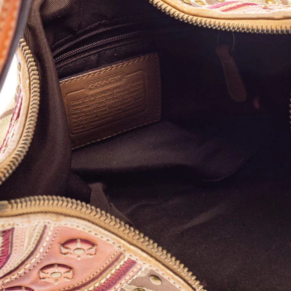 Coach Beige/Brown Signature Canvas and Leather Hobo 商品