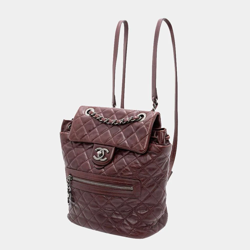 商品[二手商品] Chanel|Chanel Burgundy Paris-Salzburg Small Mountain Backpack,价格¥30952,第2张图片详细描述