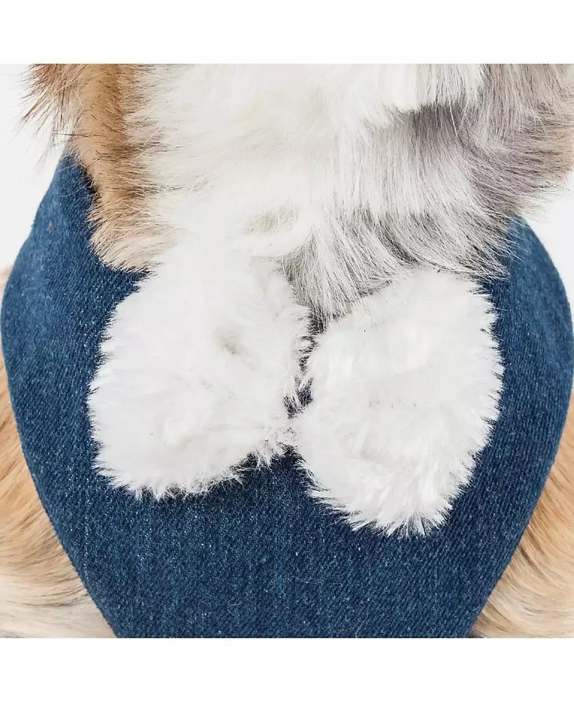 商品Pet Life|Luxe 'Pom Draper' 2-in-1 Adjustable Dog Harness Leash with Pom-Pom Bowtie,价格¥322,第2张图片详细描述