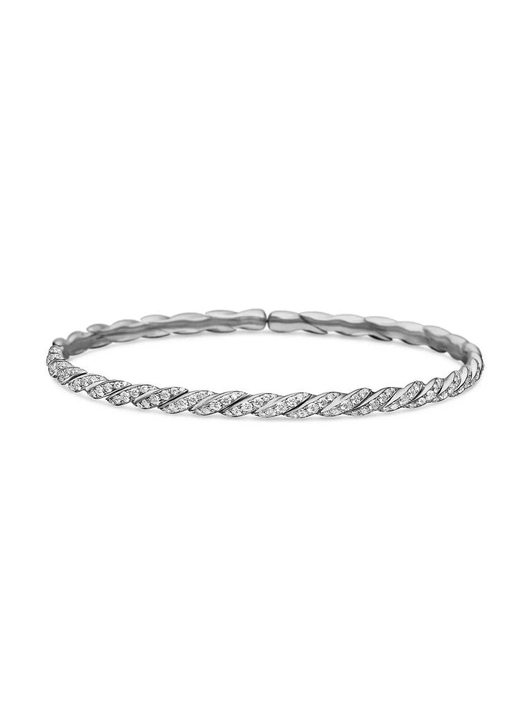 商品David Yurman|Sculpted Cable Flex Bracelet in 18K White Gold,价格¥44428,第3张图片详细描述