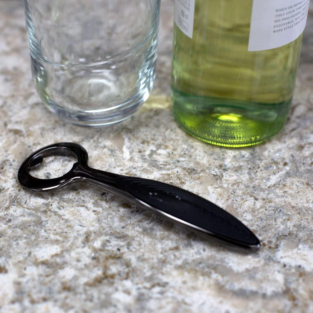 商品Home Basics|Home Basics Nova Collection Zinc Bottle Opener, Black Onyx,价格¥103,第2张图片详细描述