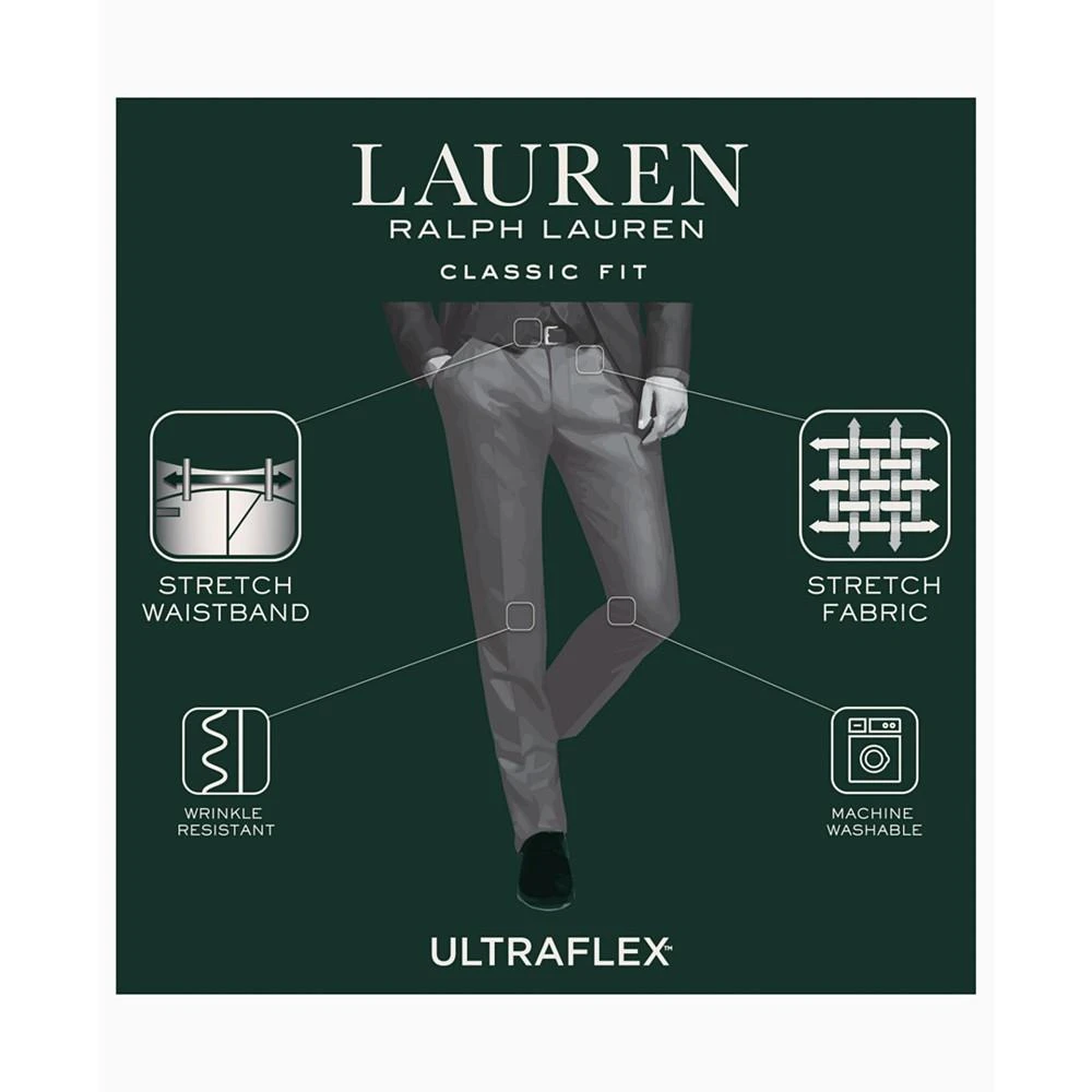 Lauren Ralph Lauren Men's Classic-Fit Microtwill Ultraflex Machine Washable Dress Pants 4