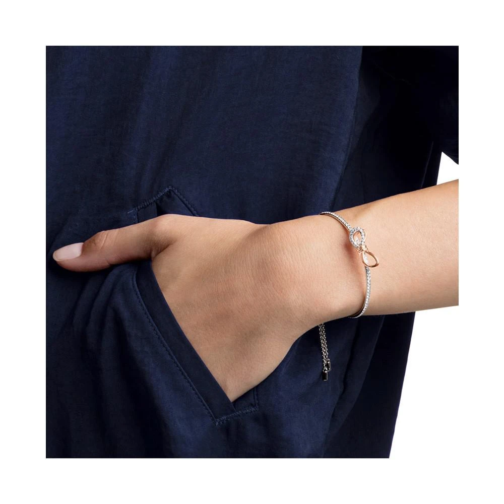 商品Swarovski|Two-Tone Pavé Bow Slider Bracelet,价格¥734,第4张图片详细描述
