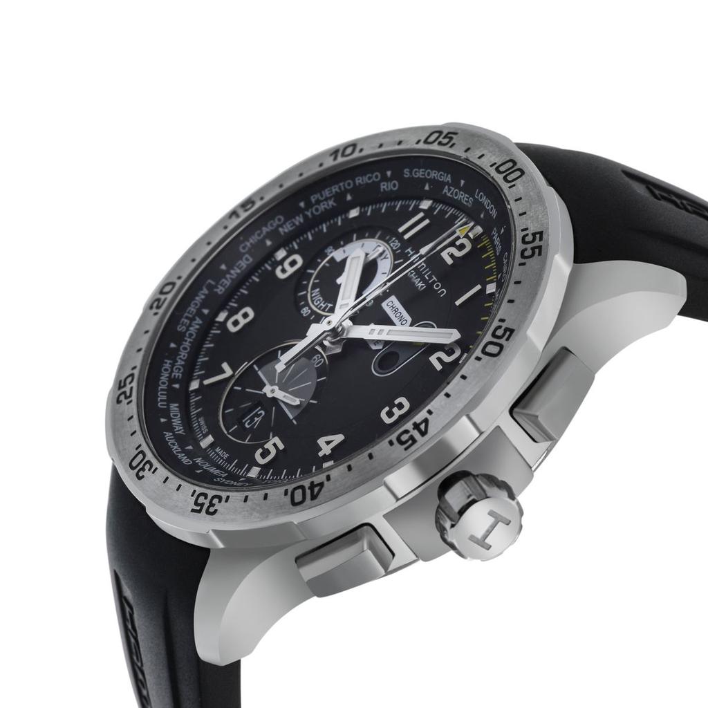 Hamilton Khaki Aviation Worldtimer Chronograph Quartz Men's Watch H76714335商品第2张图片规格展示