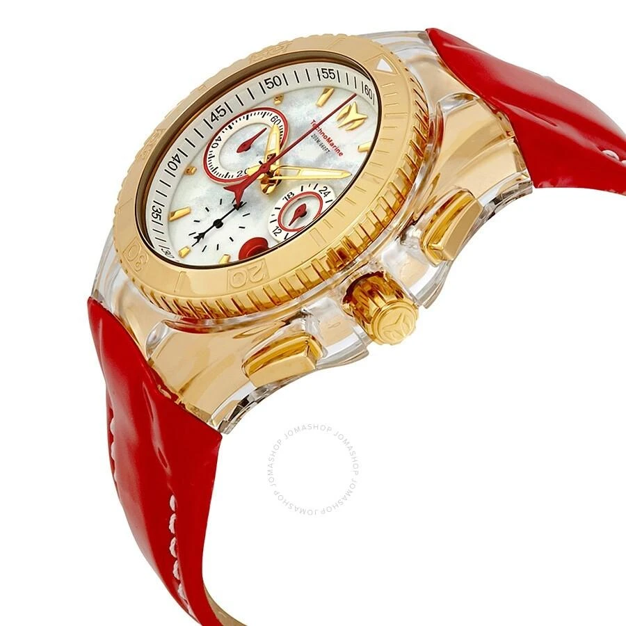 商品TechnoMarine|Cruise Valentine Chronograph Quartz White Mother of Pearl Dial Ladies Watch TM-117003,价格¥967,第2张图片详细描述