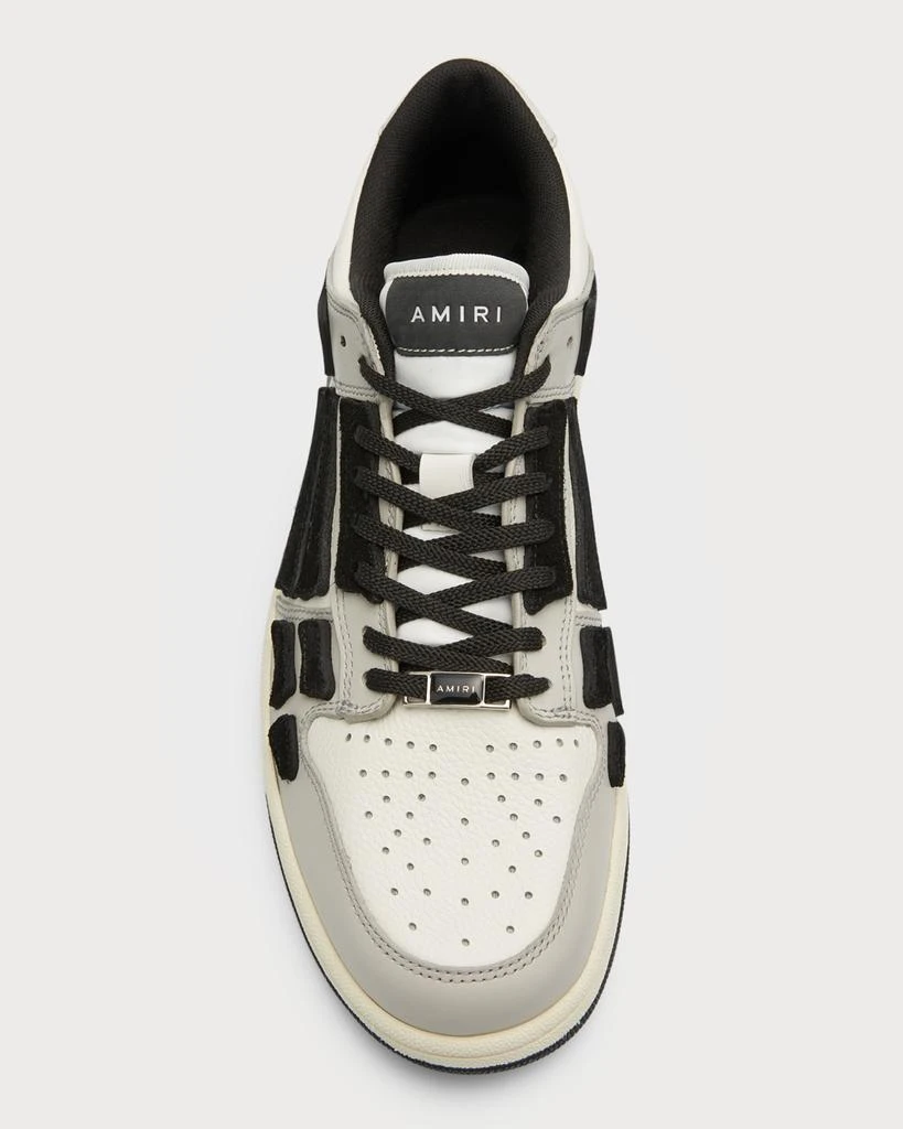 Men's Skeleton Appliqué Leather Low-Top Sneakers 商品