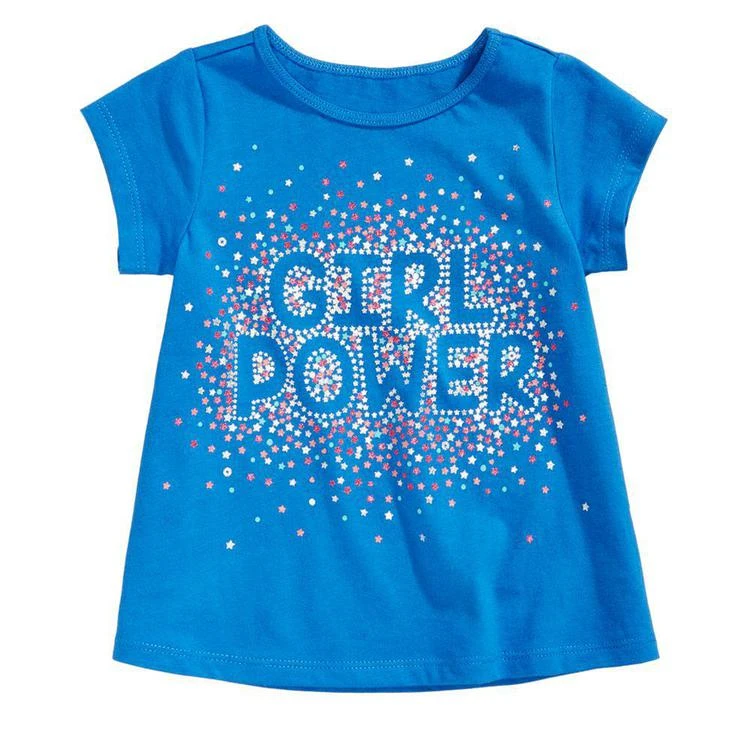 商品First Impressions|Girl Power-Print Cotton T-Shirt, Baby Girls, Created for Macy's,价格¥30,第1张图片