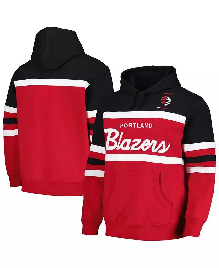 商品Mitchell & Ness|Men's Red/Black Portland Trail Blazers Head Coach Pullover Hoodie,价格¥815,第1张图片