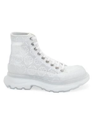 商品Alexander McQueen|Tread Slick Transparent Floral Boots,价格¥1565,第1张图片