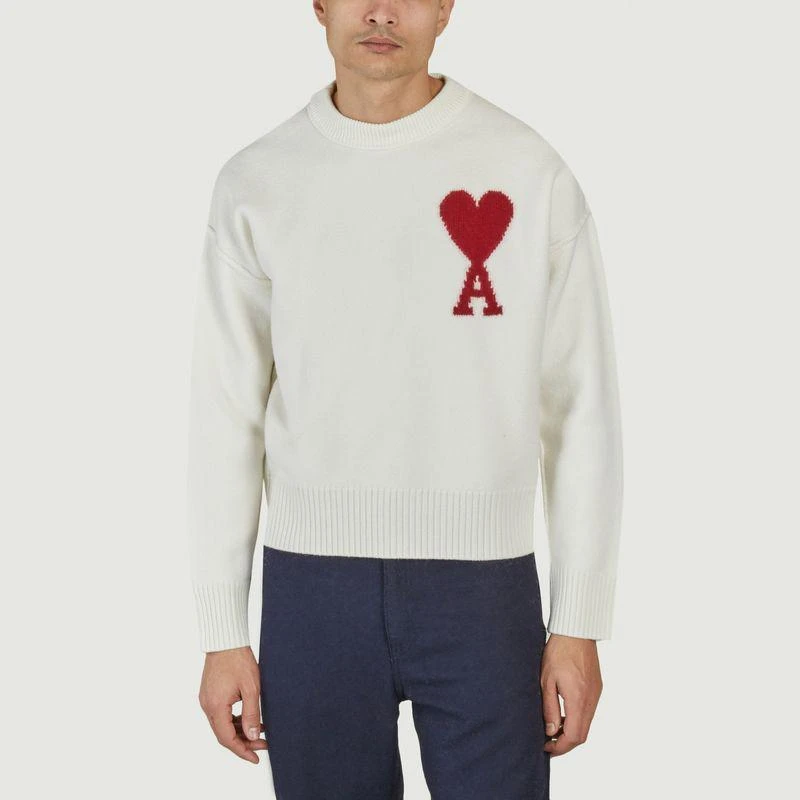 商品AMI|Pullover ADC  OFF-WHITE RED AMI PARIS,价格¥3055,第1张图片