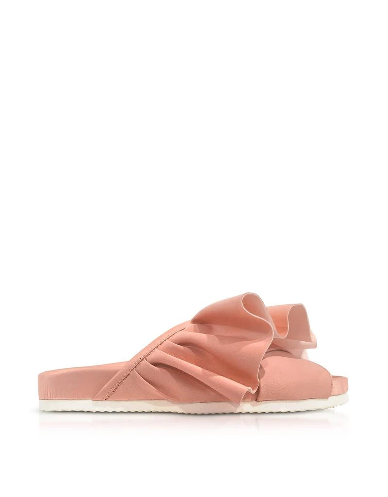 商品Joshua Sanders|Joshua Sanders Pink Satin Ruffle Slide Sandals,价格¥1992,第1张图片