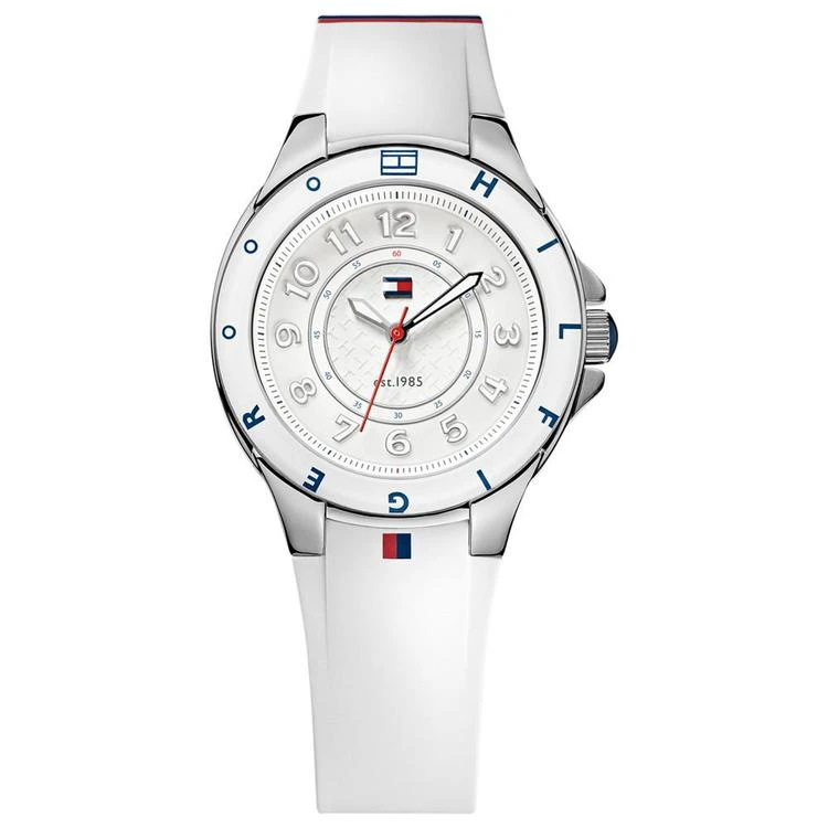 商品Tommy Hilfiger|Watch, Women's White Silicone Strap 34mm 1781271,价格¥618,第1张图片